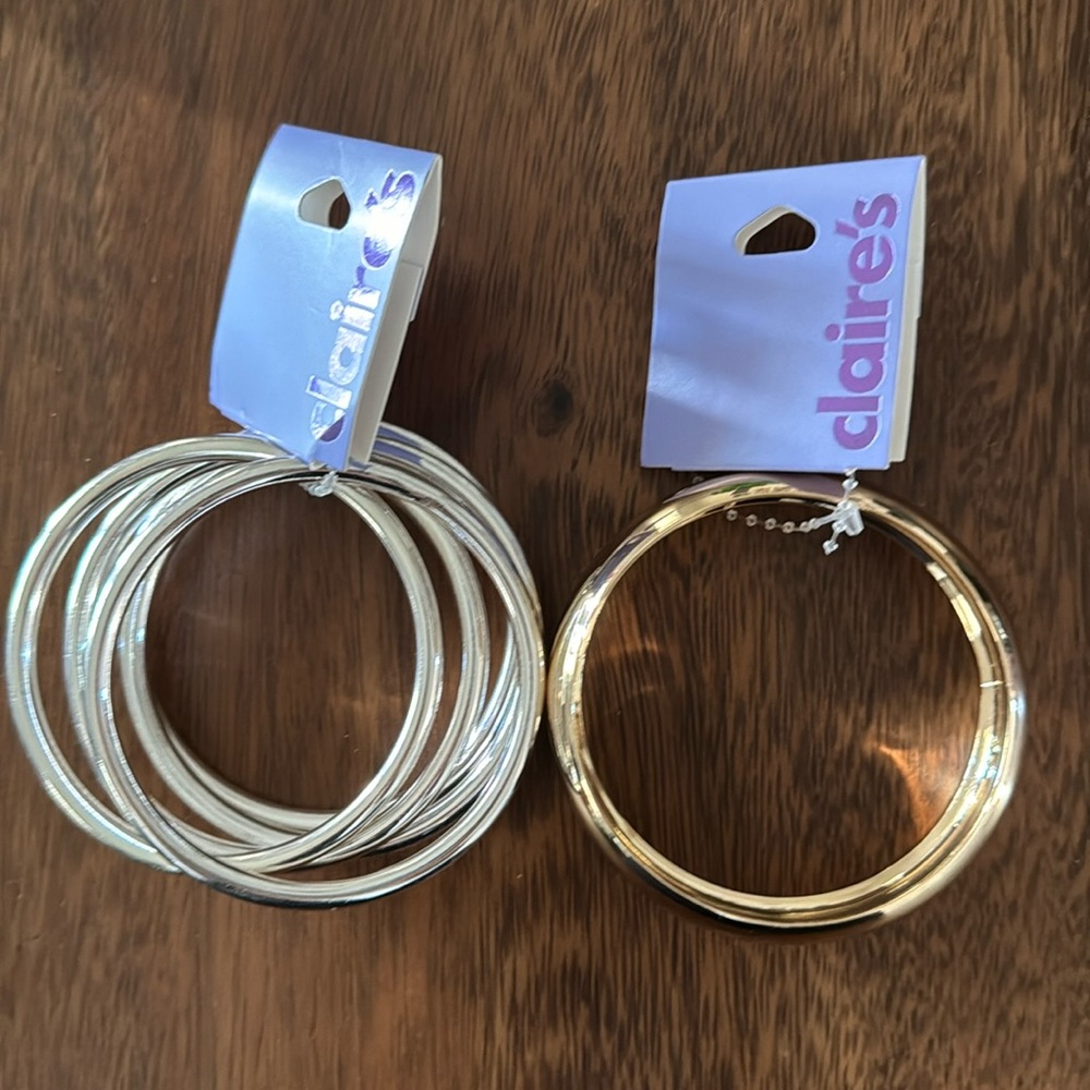 Bangle bracelets from Claire’s. Brand new with tag